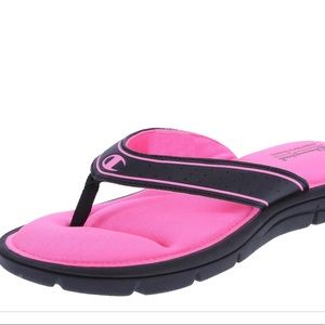 pink champion flip flops
